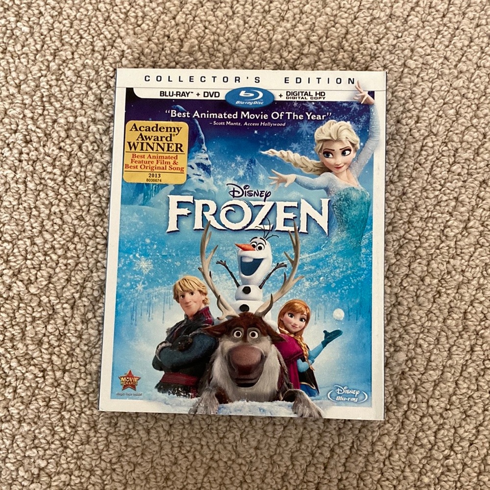 Disney Frozen Collector’s Edition Blu-Ray DVD Disc Digital HD Movie Like New